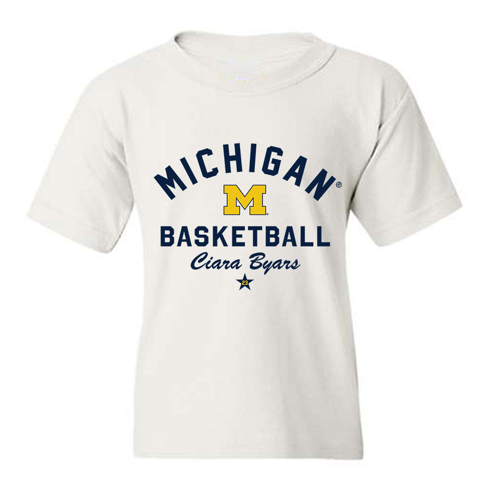 Michigan - NCAA Women's Basketball : Ciara Byars - Classic Shersey Youth T-Shirt-0