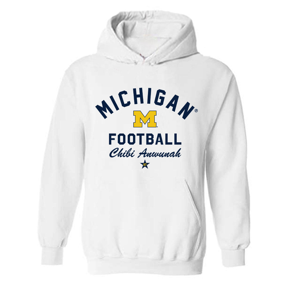 Michigan - NCAA Football : Chibi Anwunah - Classic Shersey Hooded Sweatshirt-0