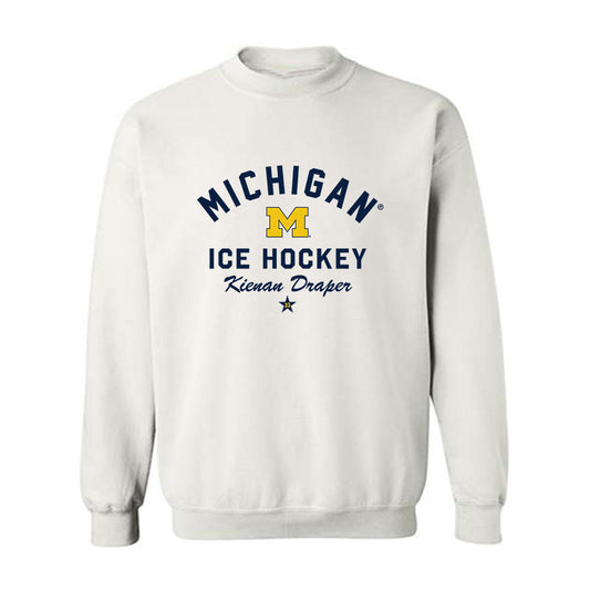 Michigan - NCAA Men's Ice Hockey : Kienan Draper - Classic Shersey Crewneck Sweatshirt-0