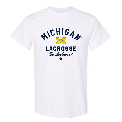 Michigan - NCAA Men's Lacrosse : Bo Lockwood - Classic Shersey T-Shirt-0
