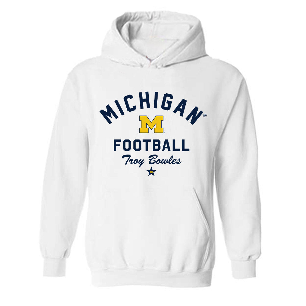 Michigan - NCAA Football : Troy Bowles - Classic Shersey Hooded Sweatshirt-0