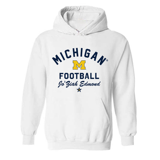 Michigan - NCAA Football : Jo'Ziah Edmond - Classic Shersey Hooded Sweatshirt-0