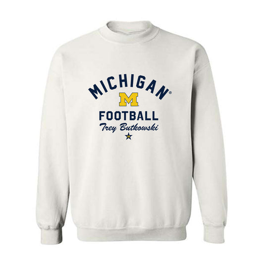 Michigan - NCAA Football : Trey Butkowski - Classic Shersey Crewneck Sweatshirt-0