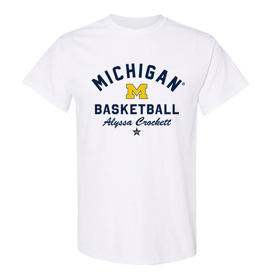 Michigan - NCAA Women's Basketball : Alyssa Crockett - Classic Shersey T-Shirt-0