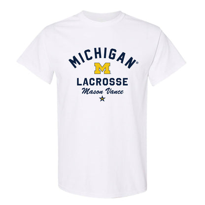 Michigan - NCAA Men's Lacrosse : Mason Vance - Classic Shersey T-Shirt-0