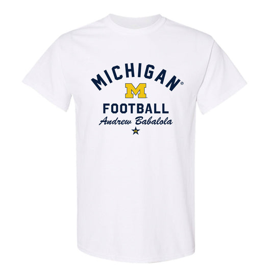 Michigan - NCAA Football : Andrew Babalola - Classic Shersey T-Shirt-0