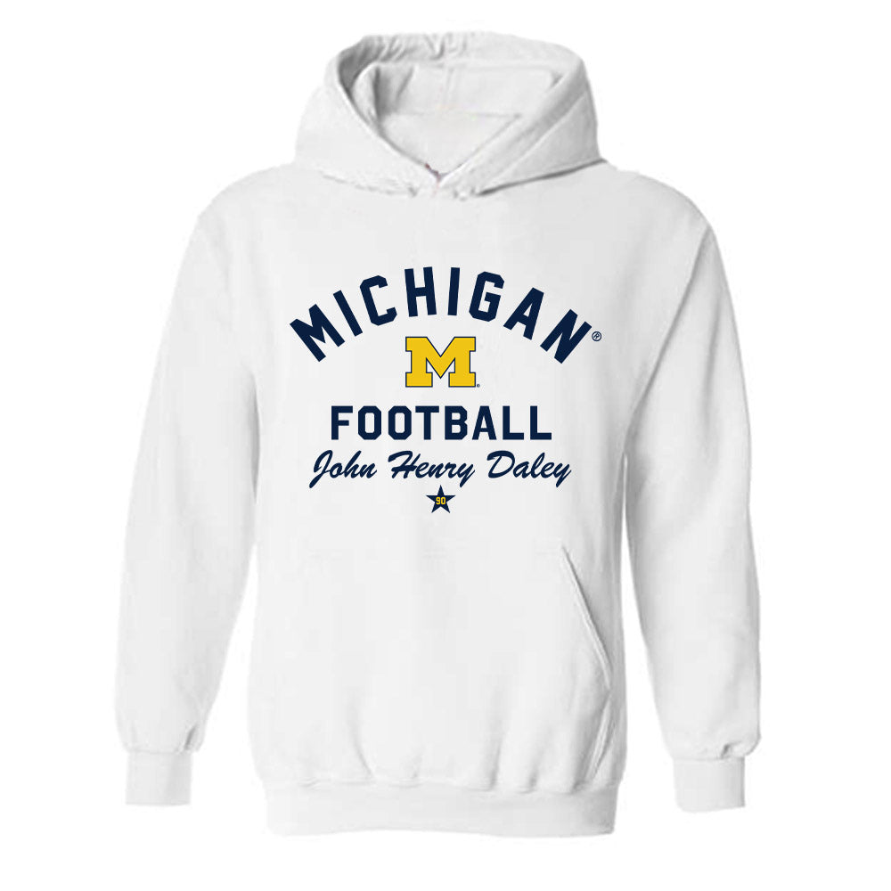 Michigan - NCAA Football : John Henry Daley - Classic Shersey Hooded Sweatshirt-0