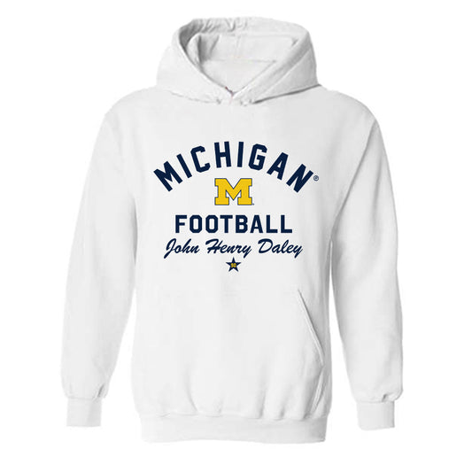 Michigan - NCAA Football : John Henry Daley - Classic Shersey Hooded Sweatshirt-0