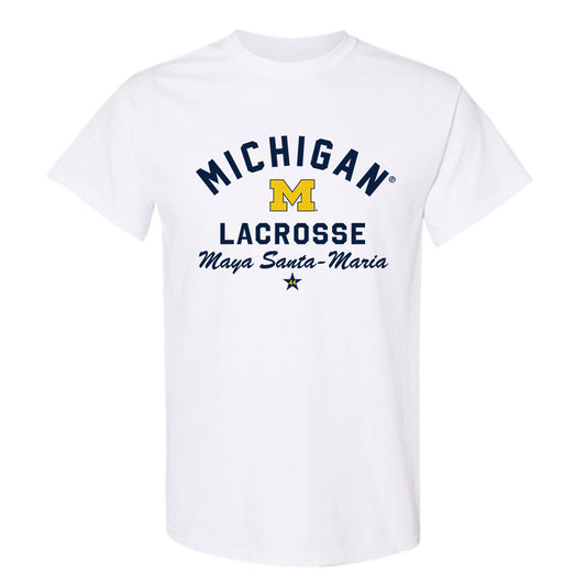 Michigan - NCAA Women's Lacrosse : Maya Santa-Maria - Classic Shersey T-Shirt-0