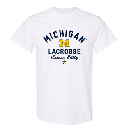 Michigan - NCAA Men's Lacrosse : Carson Billig - Classic Shersey T-Shirt-0
