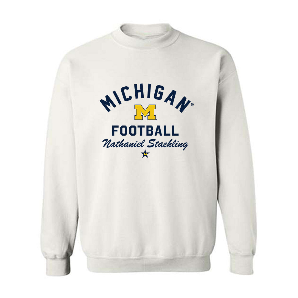 Michigan - NCAA Football : Nathaniel Staehling - Classic Shersey Crewneck Sweatshirt-0