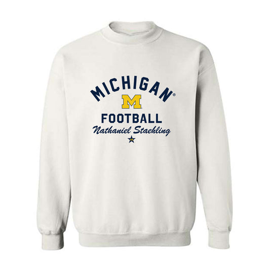 Michigan - NCAA Football : Nathaniel Staehling - Classic Shersey Crewneck Sweatshirt-0