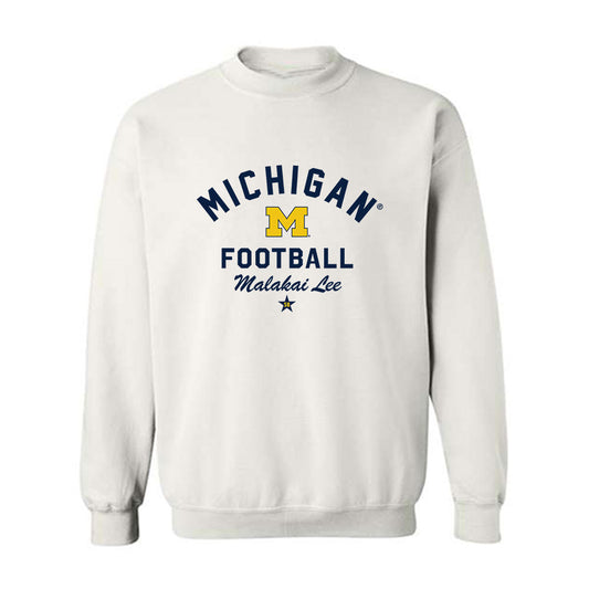 Michigan - NCAA Football : Malakai Lee - Classic Shersey Crewneck Sweatshirt-0