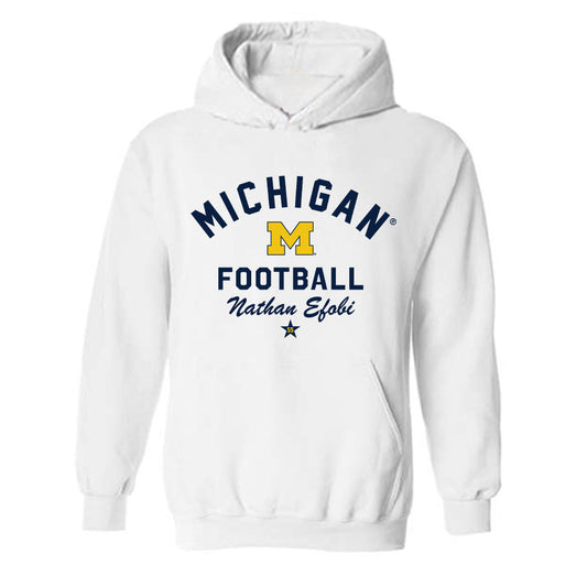 Michigan - NCAA Football : Nathan Efobi - Classic Shersey Hooded Sweatshirt-0