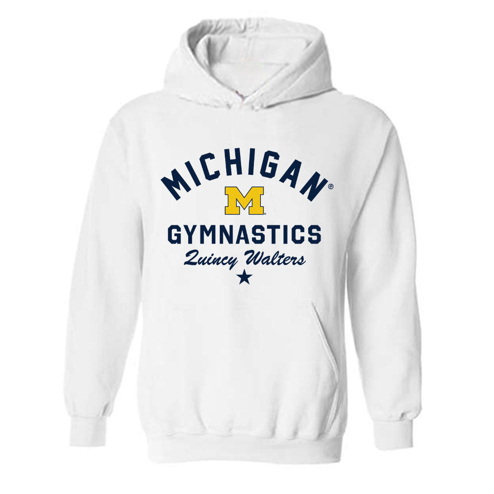 Michigan - NCAA Women's Gymnastics : Quincy Walters - Classic Shersey Hooded Sweatshirt-0