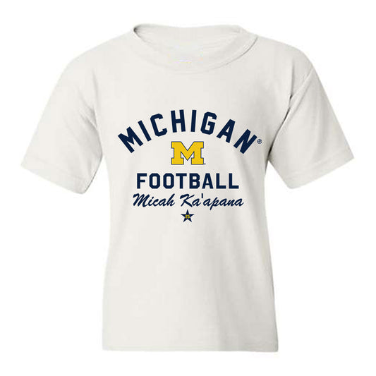 Michigan - NCAA Football : Micah Ka'apana - Classic Shersey Youth T-Shirt-0