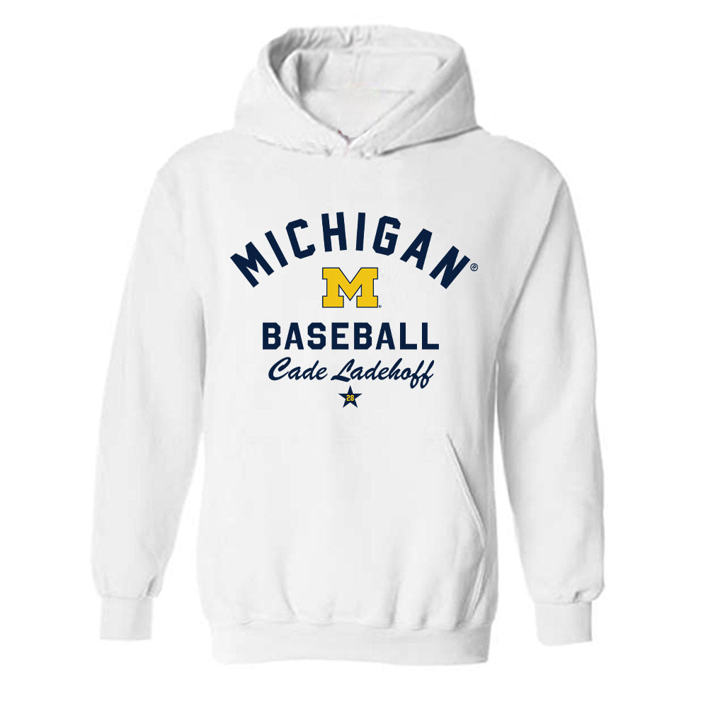 Michigan - NCAA Baseball : Cade Ladehoff - Classic Shersey Hooded Sweatshirt-0