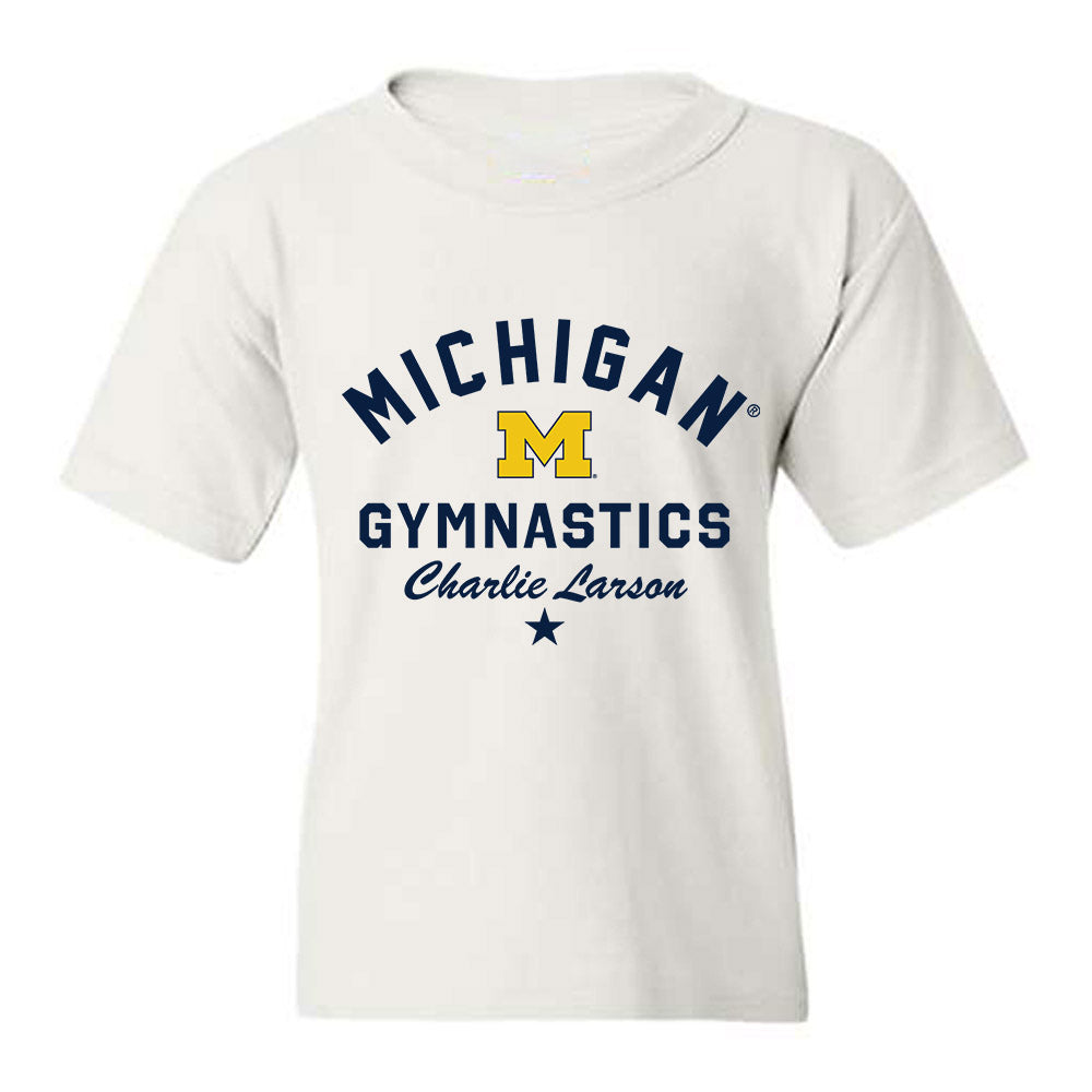 Michigan - NCAA Men's Gymnastics : Charlie Larson - Classic Shersey Youth T-Shirt-0