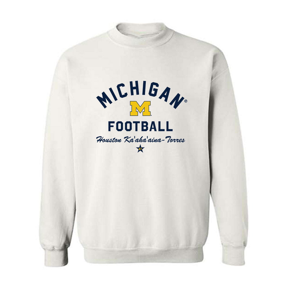 Michigan - NCAA Football : Houston Ka'aha'aina-Torres - Classic Shersey Crewneck Sweatshirt-0