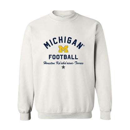 Michigan - NCAA Football : Houston Ka'aha'aina-Torres - Classic Shersey Crewneck Sweatshirt-0