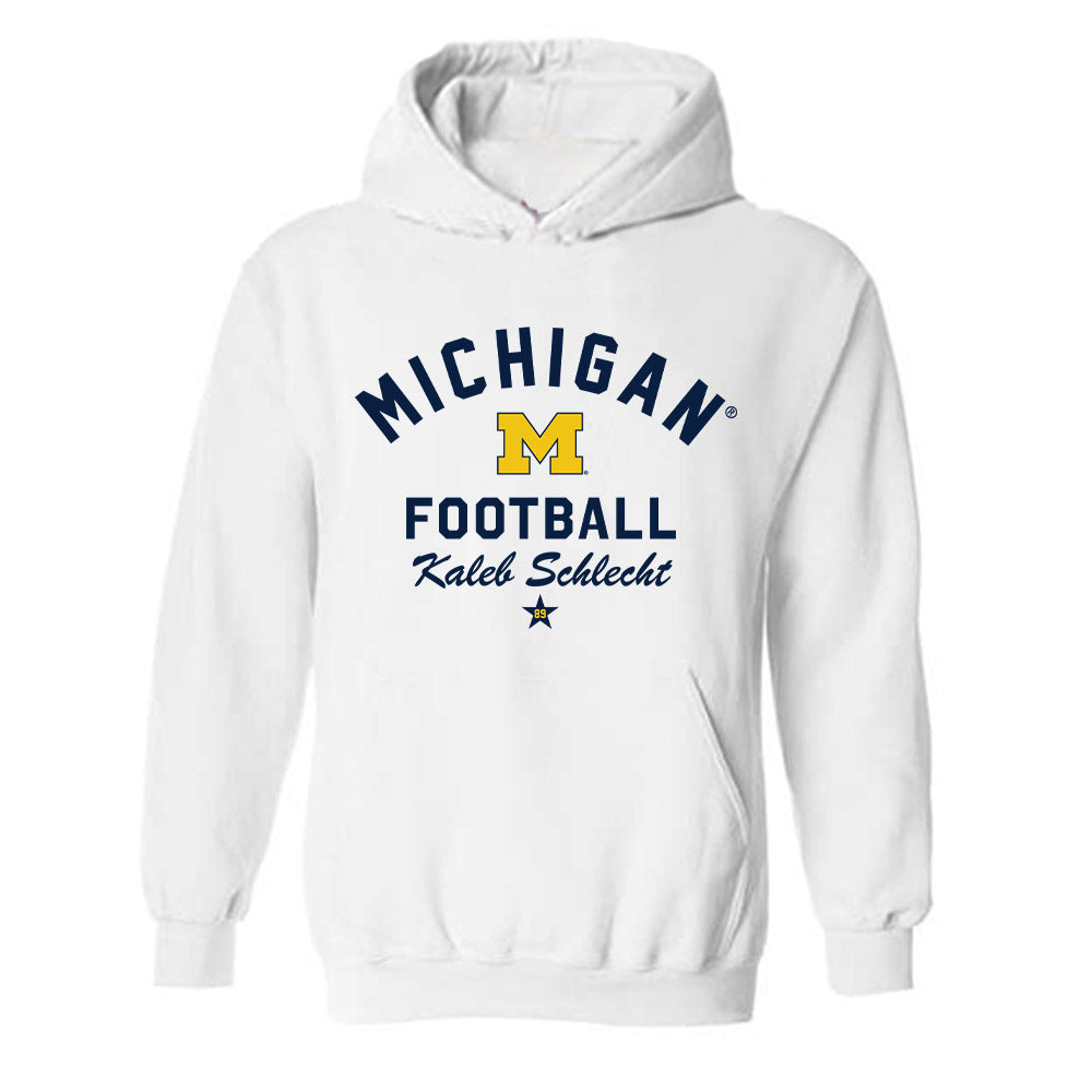 Michigan - NCAA Football : Kaleb Schlecht - Classic Shersey Hooded Sweatshirt-0