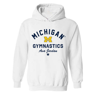 Michigan - NCAA Women's Gymnastics : Ava Jordan - Classic Shersey Hooded Sweatshirt-0