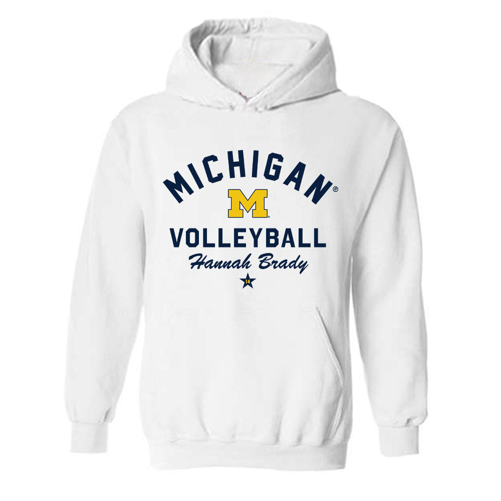 Michigan - NCAA Women's Volleyball : Hannah Brady - Classic Shersey Hooded Sweatshirt-0