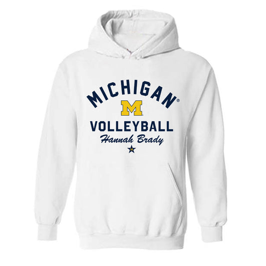 Michigan - NCAA Women's Volleyball : Hannah Brady - Classic Shersey Hooded Sweatshirt-0