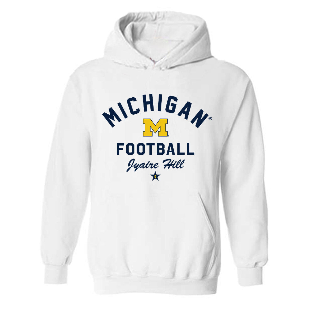 Michigan - NCAA Football : Jyaire Hill - Classic Shersey Hooded Sweatshirt-0