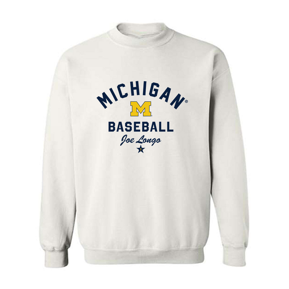 Michigan - NCAA Baseball : Joe Longo - Classic Shersey Crewneck Sweatshirt-0