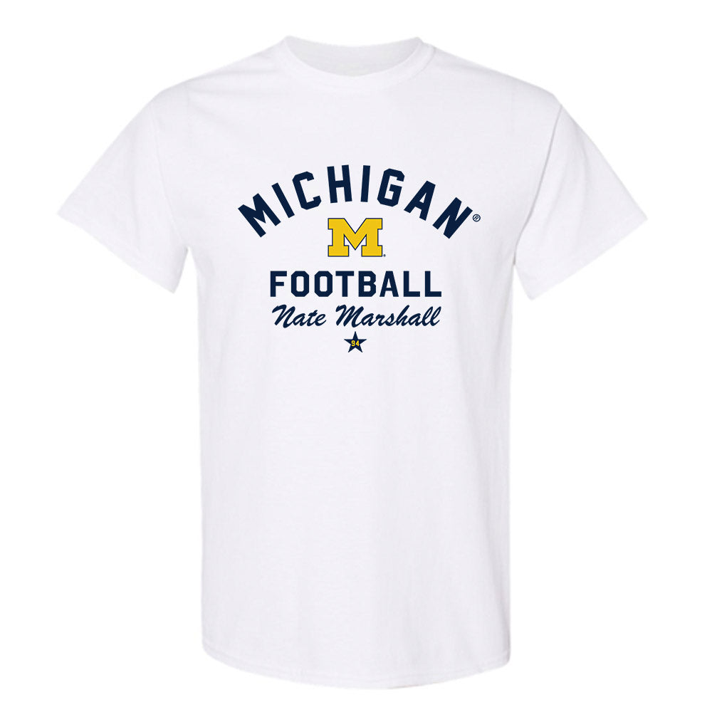 Michigan - NCAA Football : Nate Marshall - Classic Shersey T-Shirt-0