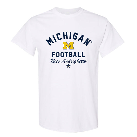 Michigan - NCAA Football : Nico Andrighetto - Classic Shersey T-Shirt-0