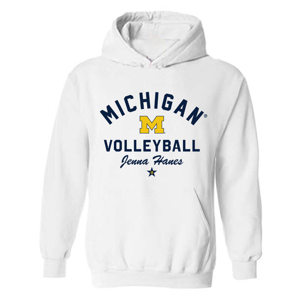 Michigan - NCAA Women's Volleyball : Jenna Hanes - Classic Shersey Hooded Sweatshirt-0