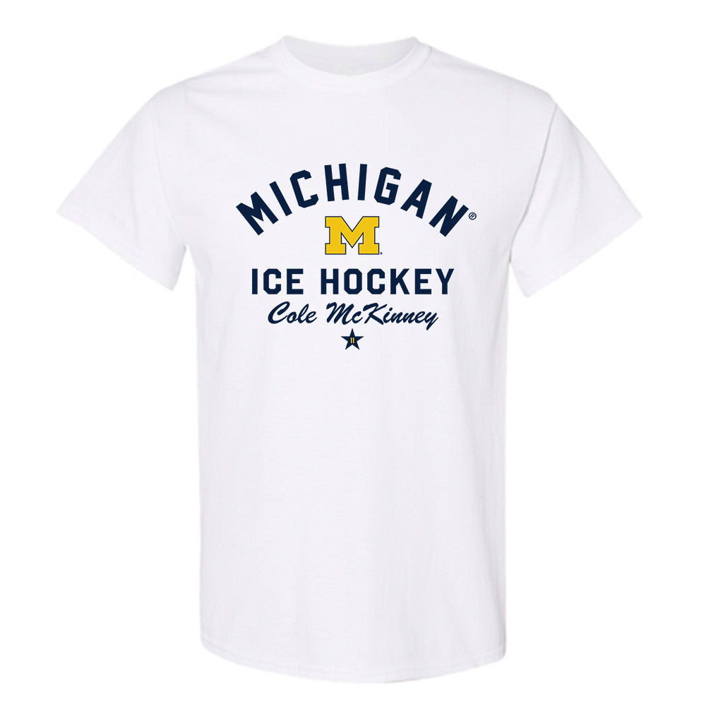 Michigan - NCAA Men's Ice Hockey : Cole McKinney - Classic Shersey T-Shirt-0