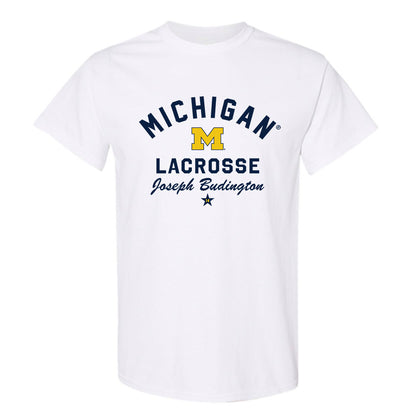 Michigan - NCAA Men's Lacrosse : Joseph Budington - Classic Shersey T-Shirt-0