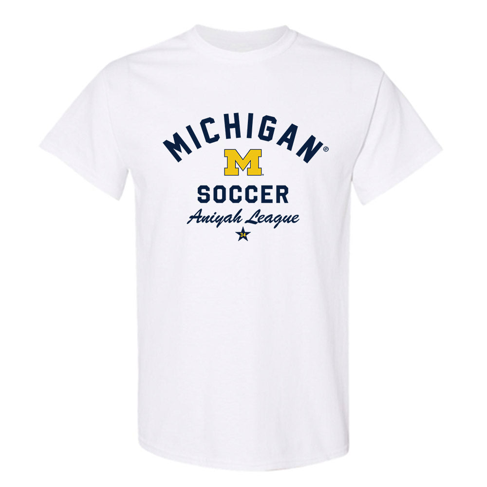 Michigan - NCAA Women's Soccer : Aniyah League - Classic Shersey T-Shirt-0