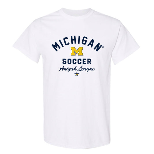 Michigan - NCAA Women's Soccer : Aniyah League - Classic Shersey T-Shirt-0