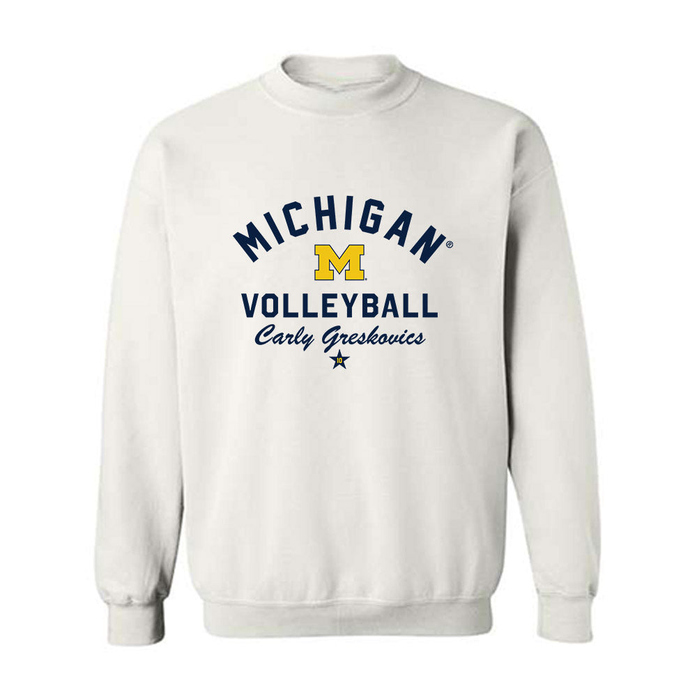 Michigan - NCAA Women's Volleyball : Carly Greskovics - Classic Shersey Crewneck Sweatshirt-0