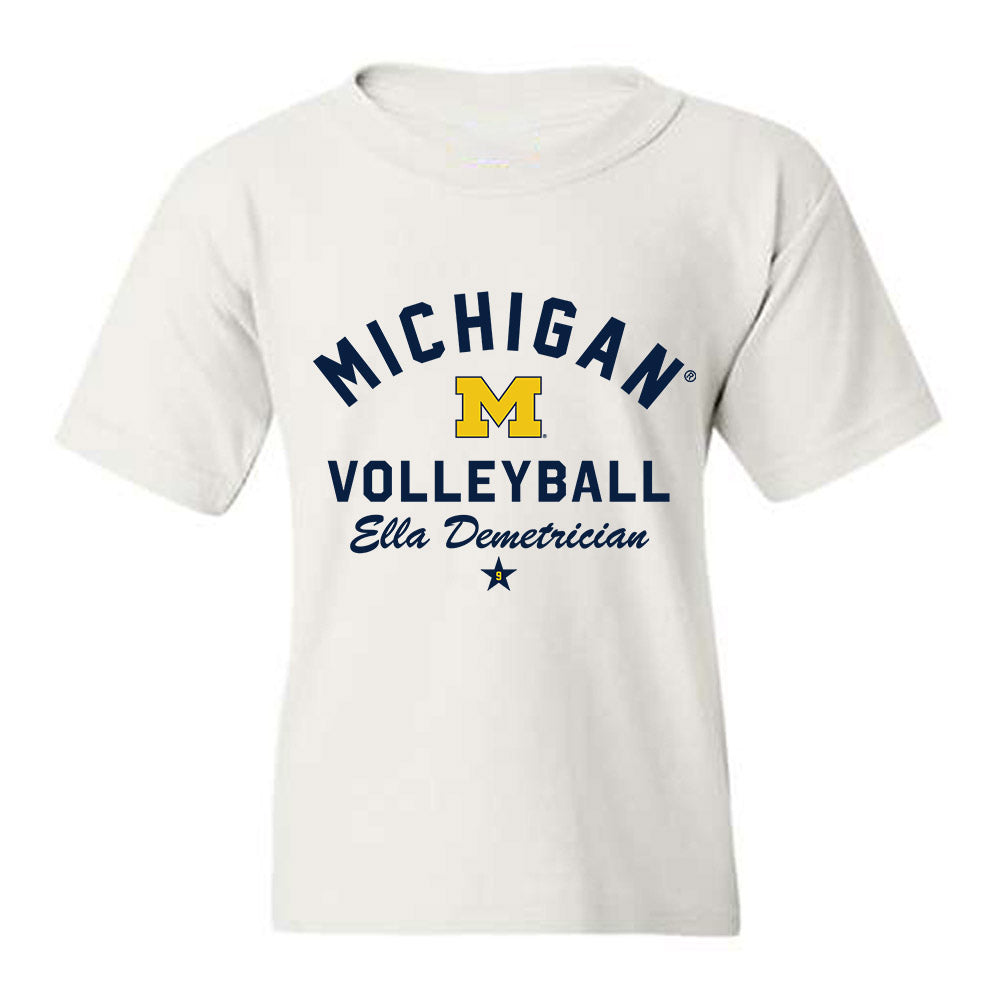 Michigan - NCAA Women's Volleyball : Ella Demetrician - Classic Shersey Youth T-Shirt-0