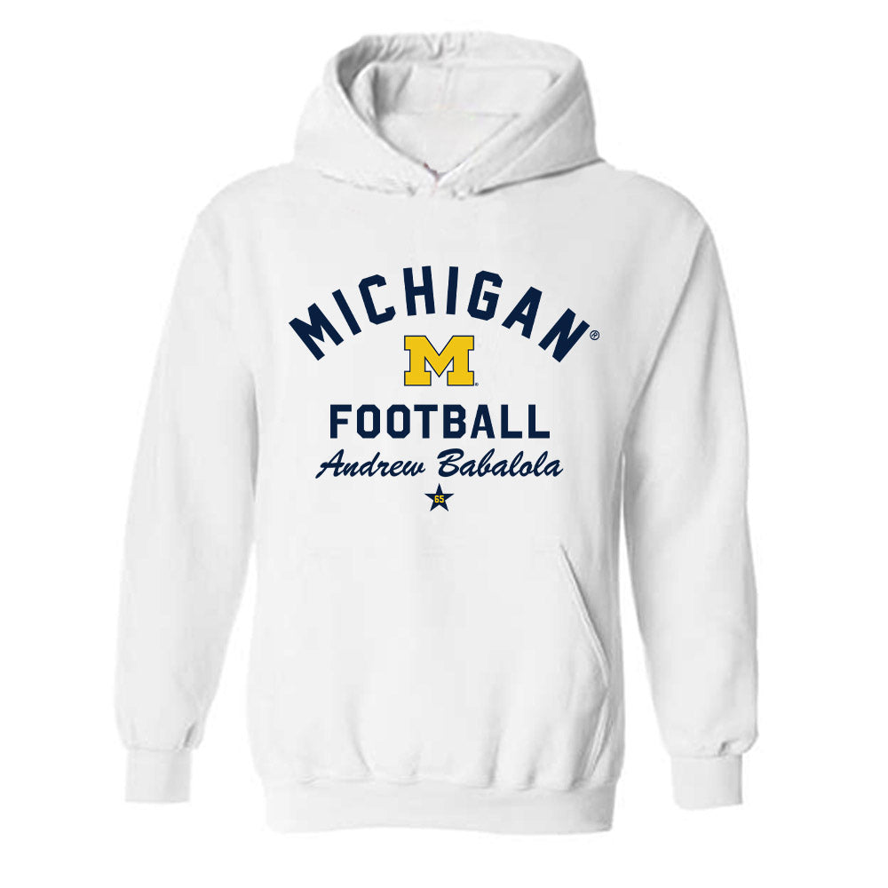 Michigan - NCAA Football : Andrew Babalola - Classic Shersey Hooded Sweatshirt-0