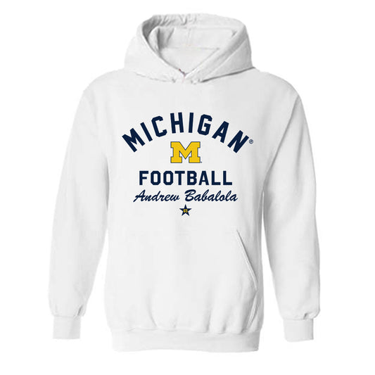 Michigan - NCAA Football : Andrew Babalola - Classic Shersey Hooded Sweatshirt-0