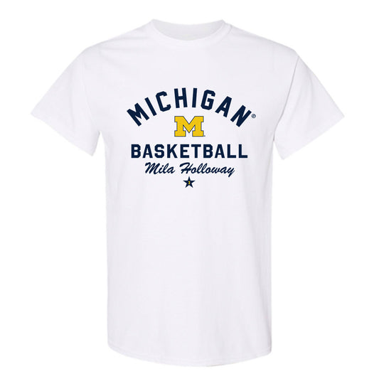 Michigan - NCAA Women's Basketball : Mila Holloway - Classic Shersey T-Shirt-0