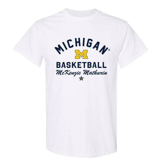 Michigan - NCAA Women's Basketball : McKenzie Mathurin - Classic Shersey T-Shirt-0