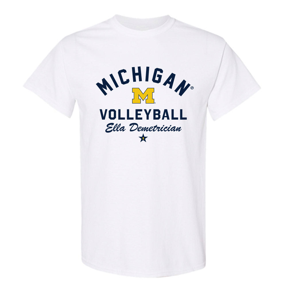 Michigan - NCAA Women's Volleyball : Ella Demetrician - Classic Shersey T-Shirt-0