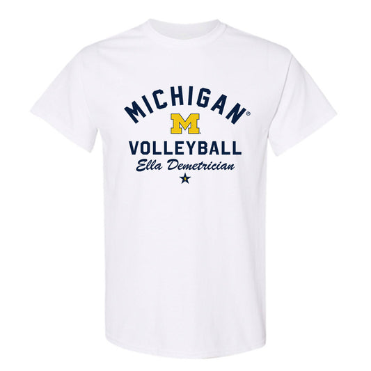 Michigan - NCAA Women's Volleyball : Ella Demetrician - Classic Shersey T-Shirt-0