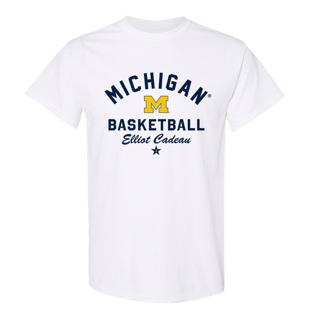Michigan - NCAA Men's Basketball : Elliot Cadeau - Classic Shersey T-Shirt-0