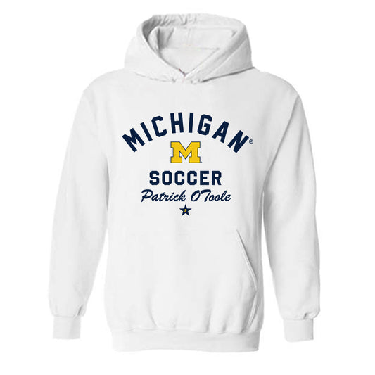 Michigan - NCAA Men's Soccer : Patrick OToole - Classic Shersey Hooded Sweatshirt-0