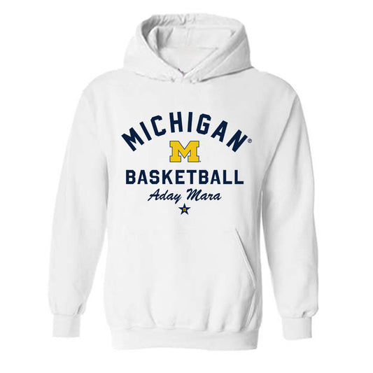 Michigan - NCAA Men's Basketball : Aday Mara - Classic Shersey Hooded Sweatshirt-0
