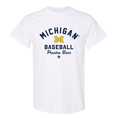 Michigan - NCAA Baseball : Preston Barr - Classic Shersey T-Shirt-0