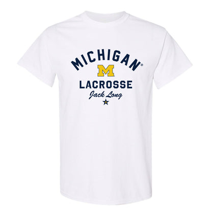Michigan - NCAA Men's Lacrosse : Jack Long - Classic Shersey T-Shirt-0